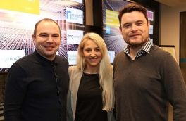 Colm Hammon with Jennifer Byrne and James Byrne.